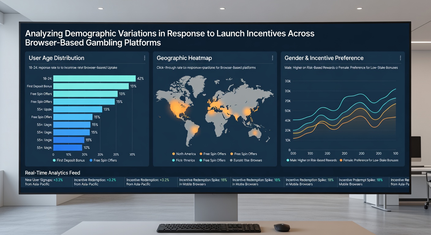 Map overlay and demographic statistics illustrating regional responses to online casino launch offers