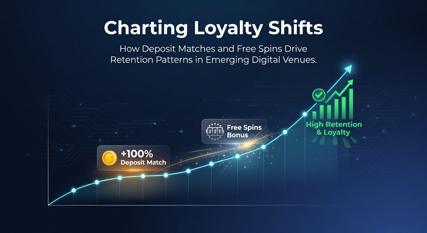 Visual representation of player retention metrics showing deposit match incentives alongside free spin engagement in new online casino platforms