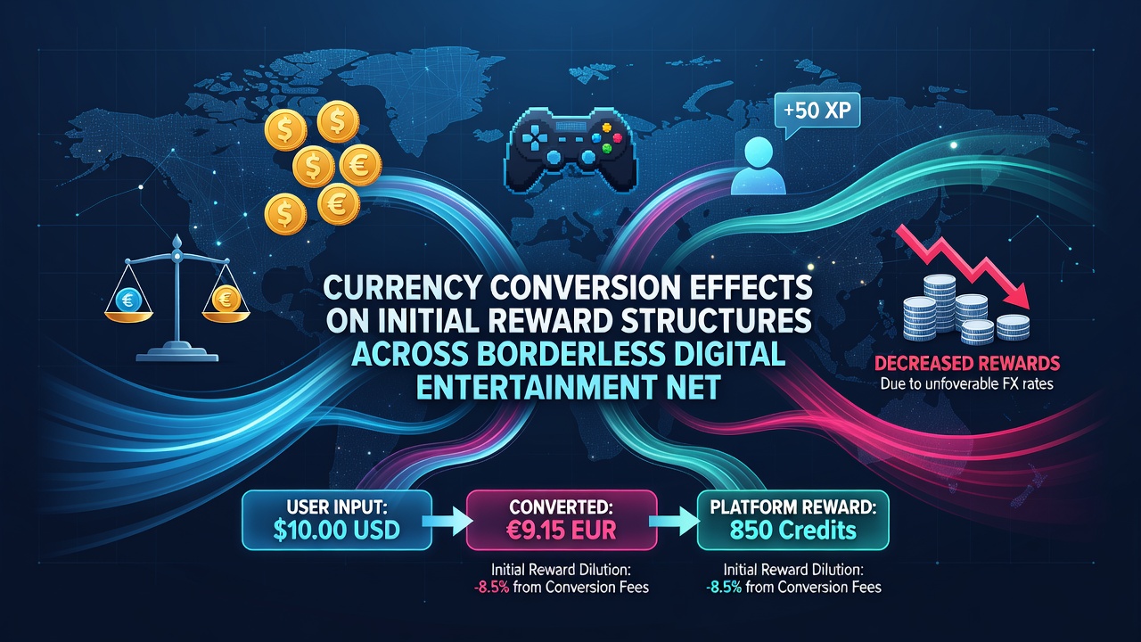 Global map overlay with currency exchange indicators on digital reward dashboards
