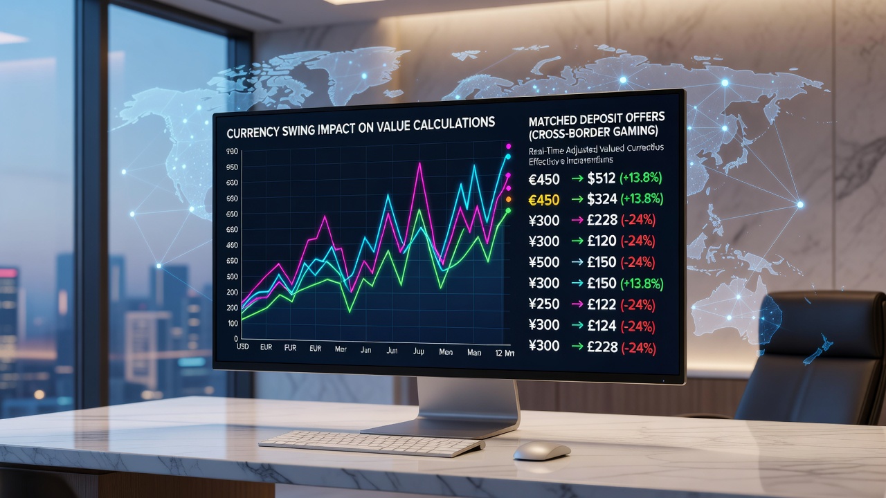 International gaming operators reviewing exchange rate impacts on deposit match promotions across multiple time zones