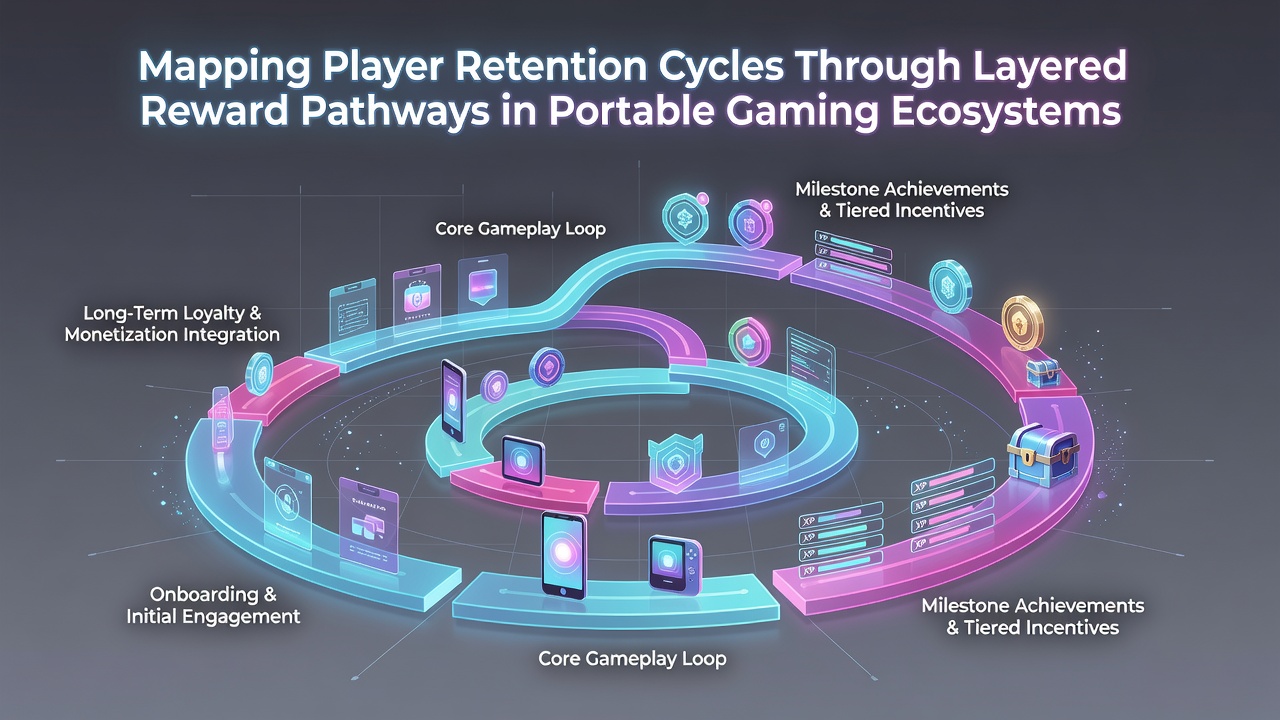 Infographic showing player retention data trends across portable gaming platforms in 2026